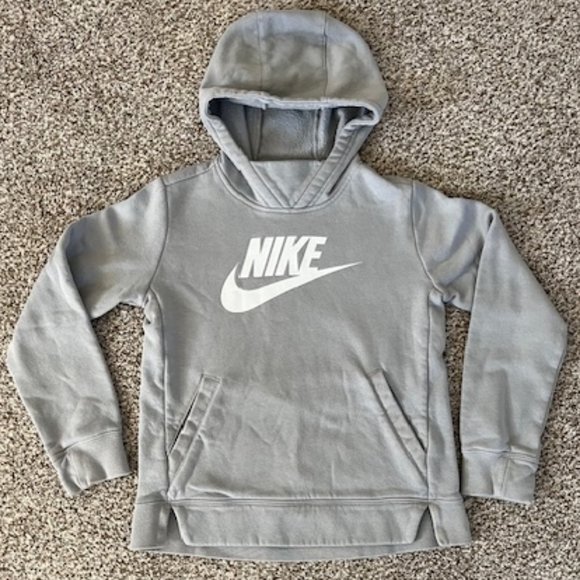 Nike Gray Hoodie Boy's Sweatshirt (could be unisex) - Picture 1 of 3